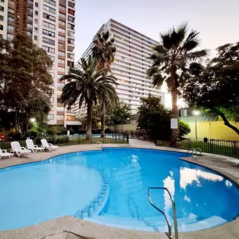 Apartamento Depto Full, Excelente Vista, Parking Y Piscina Santiago